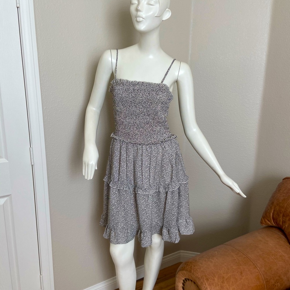 Sienna Sky white and black spotted sun dress M